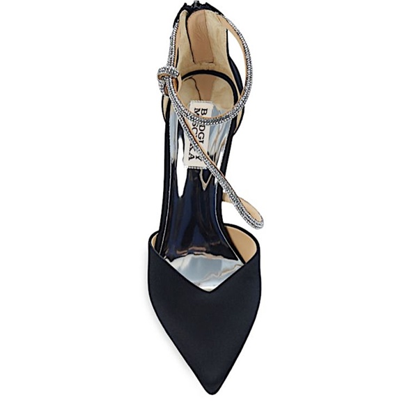 BADGLEY MISCHKA Nori Embellished Silk Pumps - Picture 7 of 7